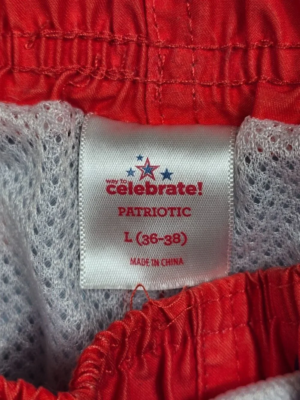 Celebrate Patriotic Mens Swim Trunks Watermelon Print Size L